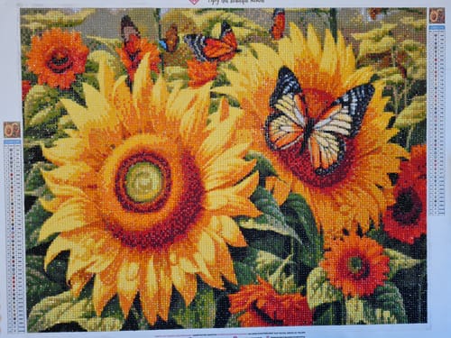 Customer photo review of 5D Diamond Painting AB Steine Sonnenblumen