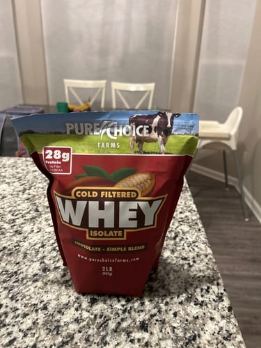 Customer photo review of Whey Protein Isolate Chocolate