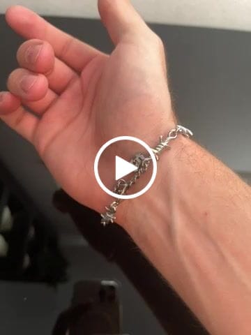 Customer video review of Barbed Wire Bracelet
