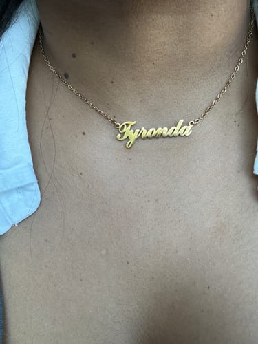 Customer photo review of Personalized Name Necklace