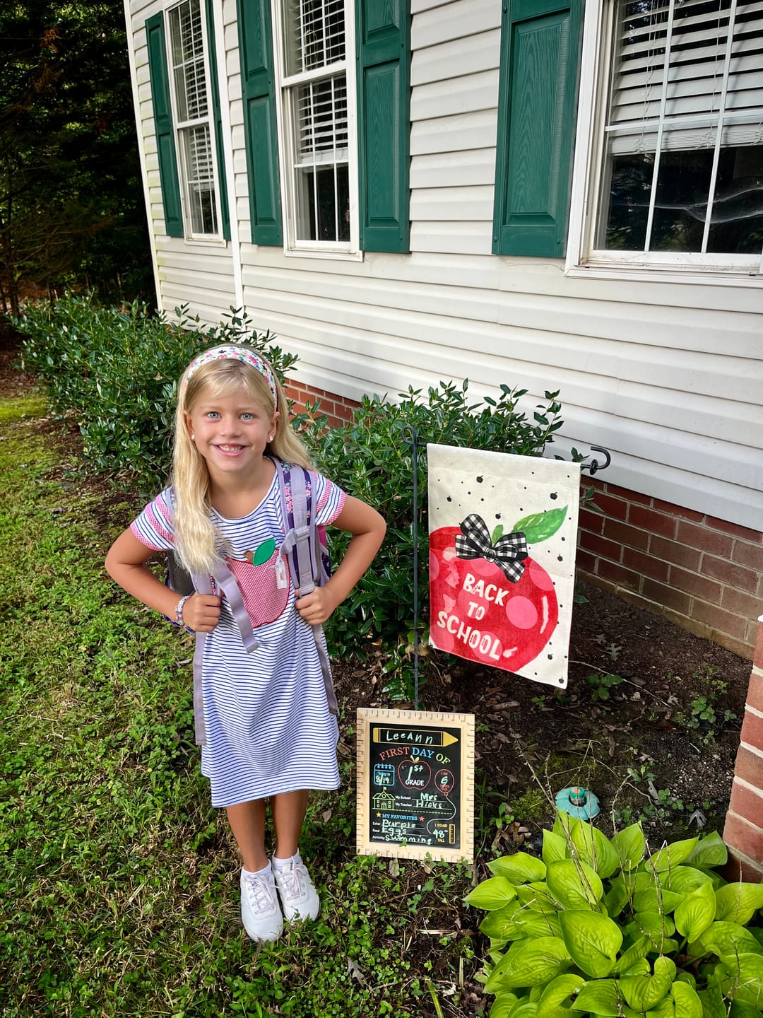 Customer photo review of Good Apple Blue Stripe Milly Dress