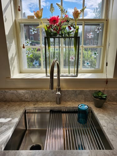 Customer photo review of 26" Workstation Sink - 8" Depth - Single Bowl - Offset Drain - Reversible (5LS26c-8)