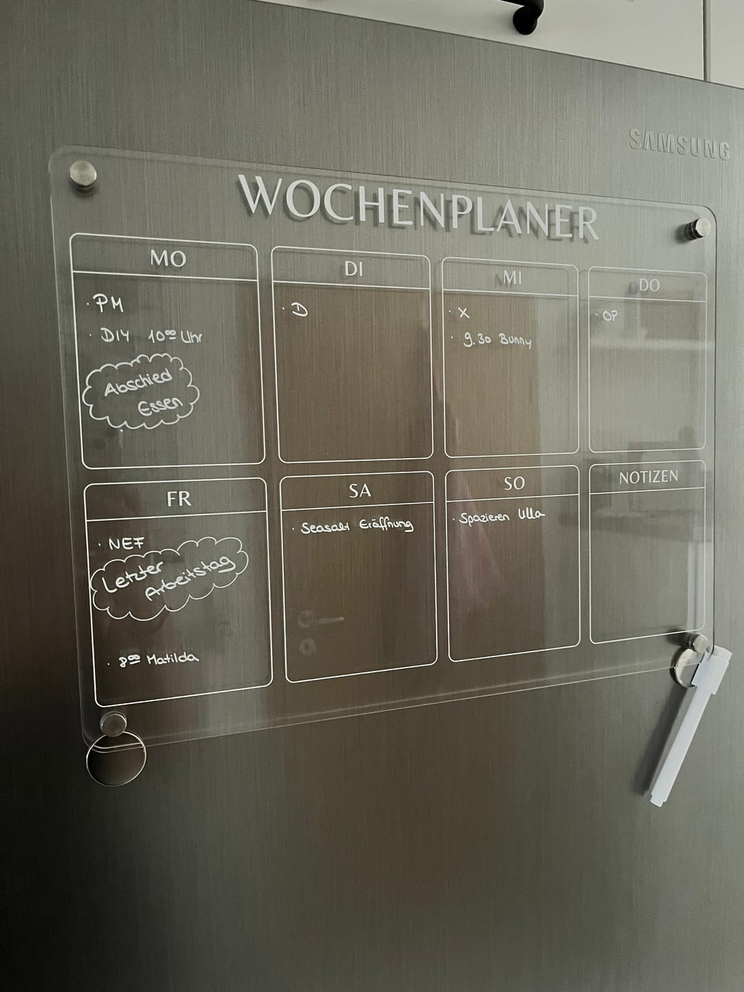 Customer photo review of Kühlschrankplaner "Wochenplan"
