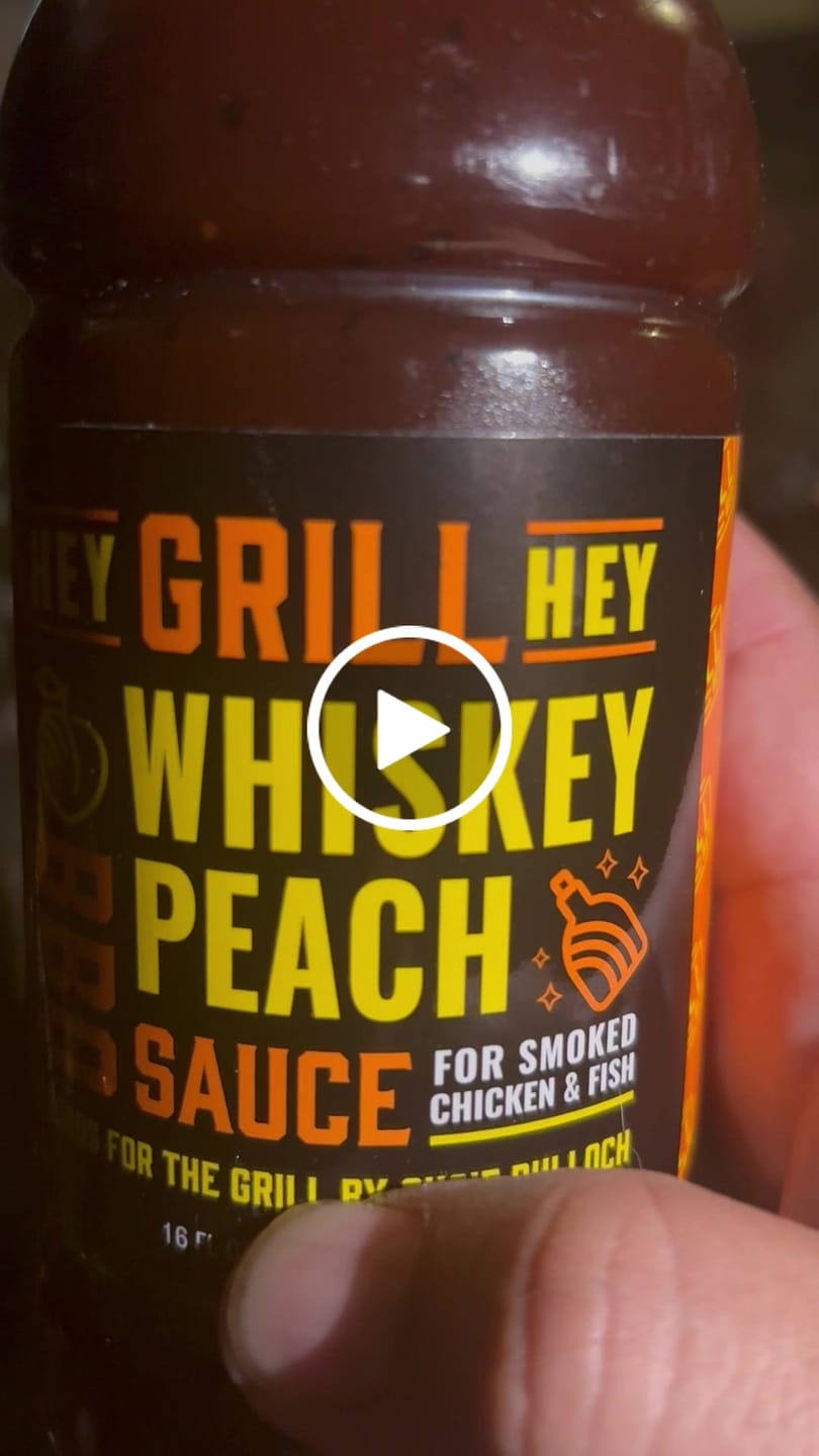 Customer video review of Whiskey Peach BBQ Sauce