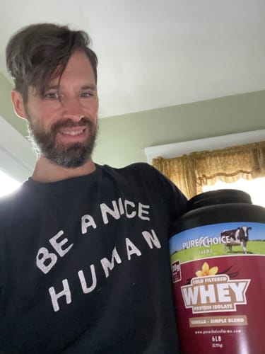 Customer photo review of Whey Protein Isolate with Organic Vanilla