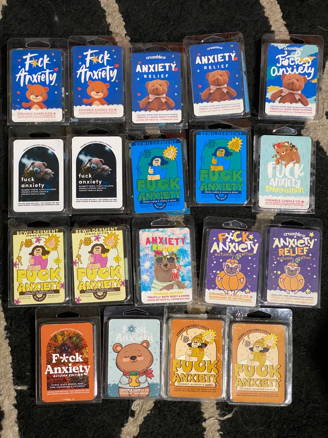 Customer photo review of F*ck Anxiety Wax Melts