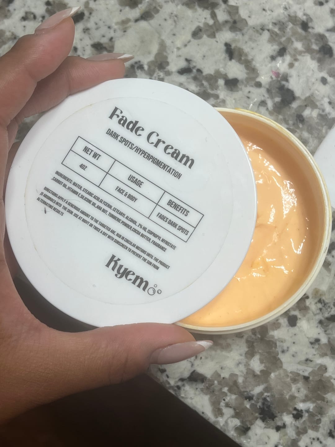 Customer photo review of Fade Cream (Fade Dark Marks)