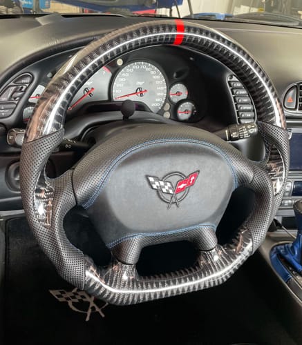 Customer photo review of Custom Carbon Fiber Steering Wheel 1997-2004 C5 Chevy Corvette