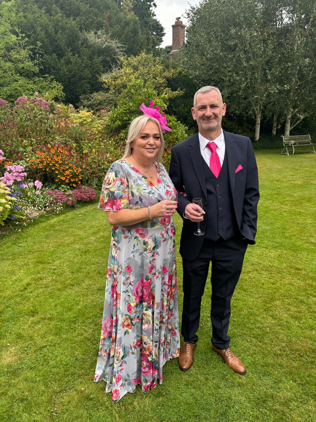 Customer photo review of Isabelle Silver Pink Float Sleeve Maxi Dress