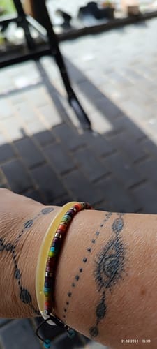 Kundenbewertung mit Foto zu 7 Chakra Energiearmband aus Jaspis