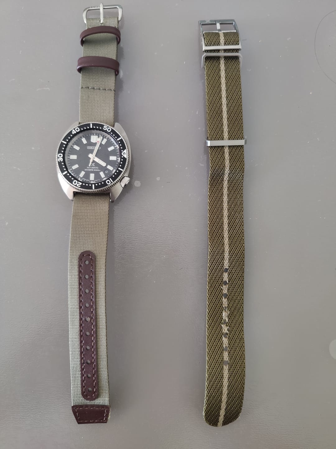 Customer photo review of Leather Backed Earth Toned Mafia Strap 20mm