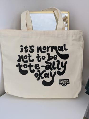 Customer photo review of Mental Health Tote Bag