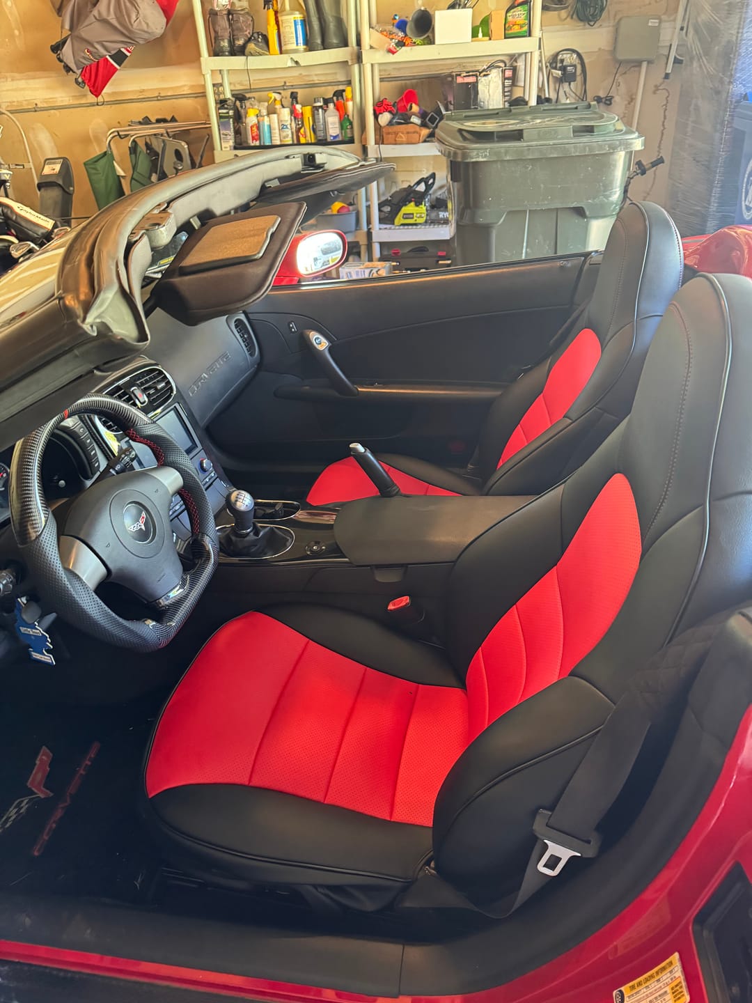 Customer photo review of 2005-13 Corvette C6 Custom Leather Seat Covers