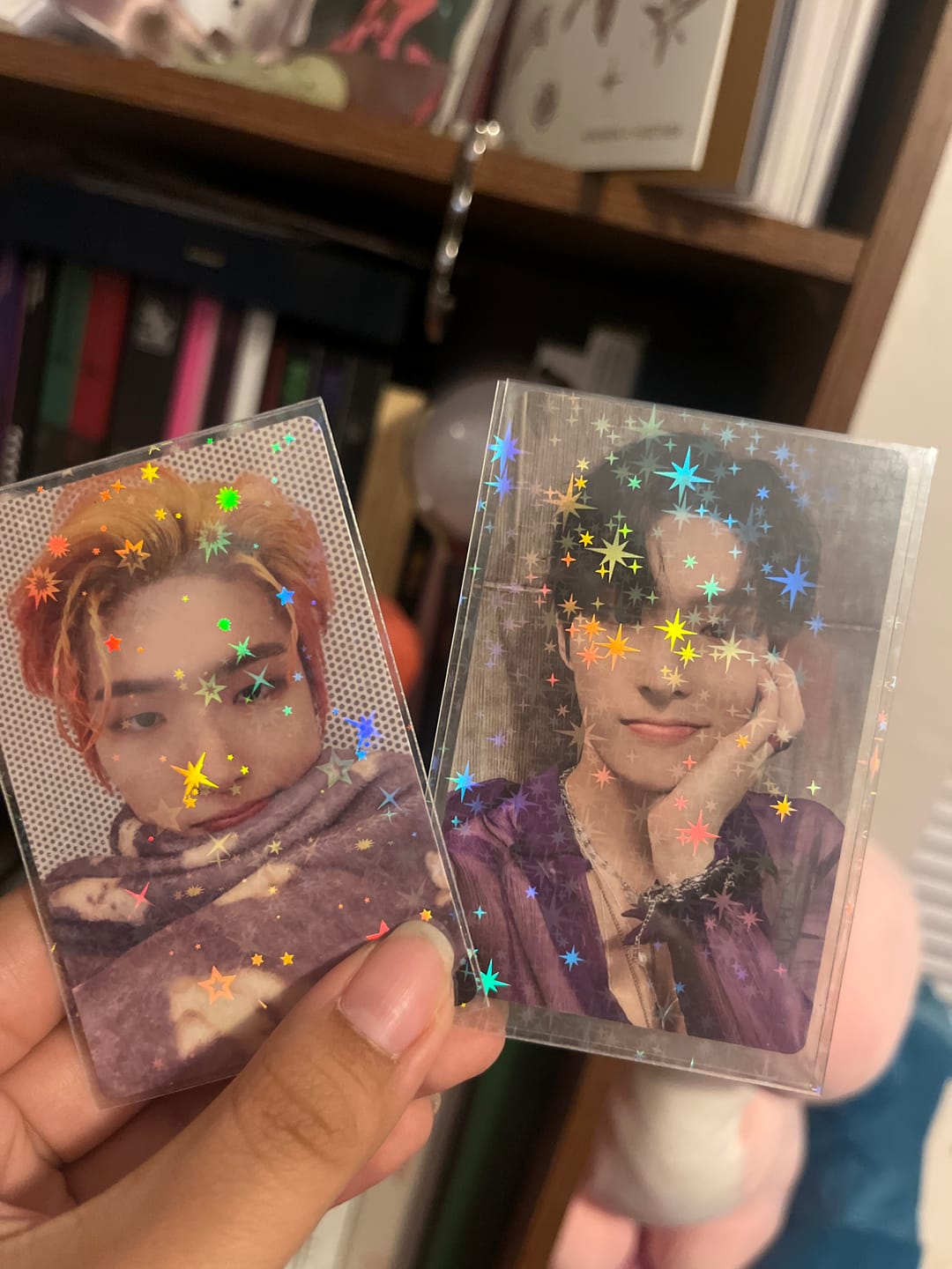 Customer photo review of [LAST RESTOCK]: PREMIUM HOLOGRAPHIC PHOTOCARD SLEEVES - STAR VERSION