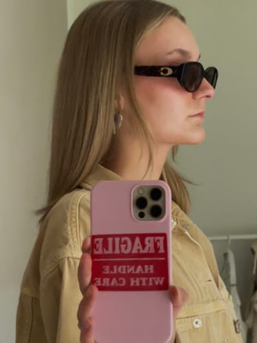 Customer photo review of 'Fragile' phone case