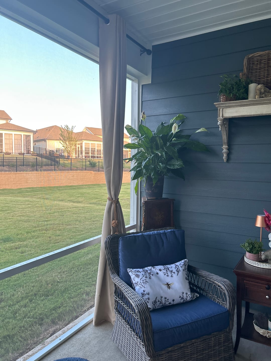 Customer photo review of Waterproof Grommet Top Patio Outdoor Curtain 1 Panel