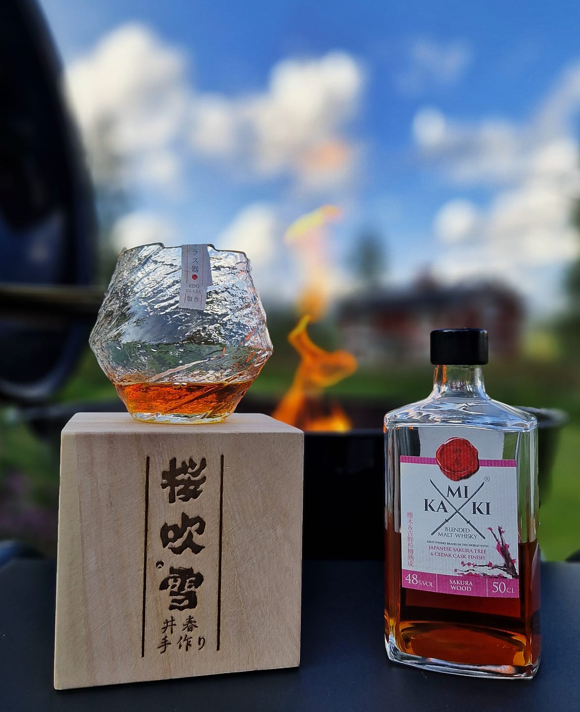 Customer photo review of Suisei - Handmade Japanese EDO Whiskey Glass