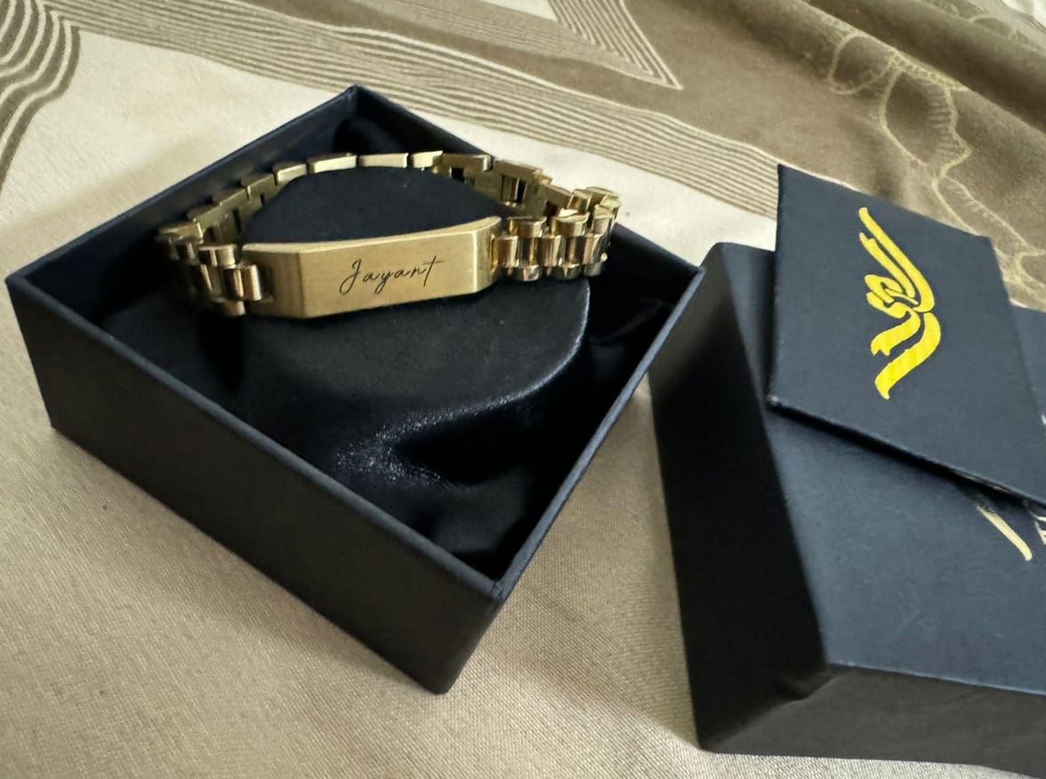 Customer photo review of Personalised Stark Bracelet