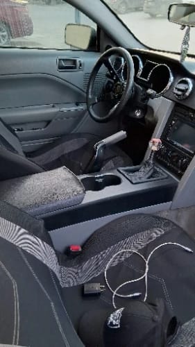Customer photo review of Crystal Flower Gear Shift Knob