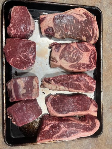 Customer photo review of Ultimate Steak Box