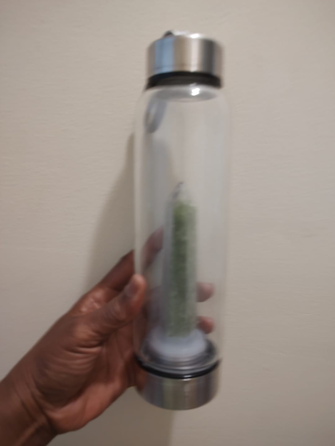 Customer photo review of Crystal Elixir Water Bottle