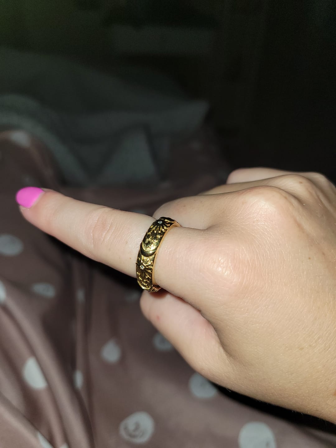 Customer photo review of Celestial Gold Ring