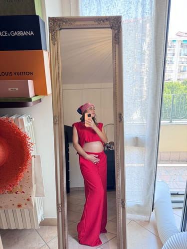 Customer photo review of Cappello in paglia - Arancione - AC97