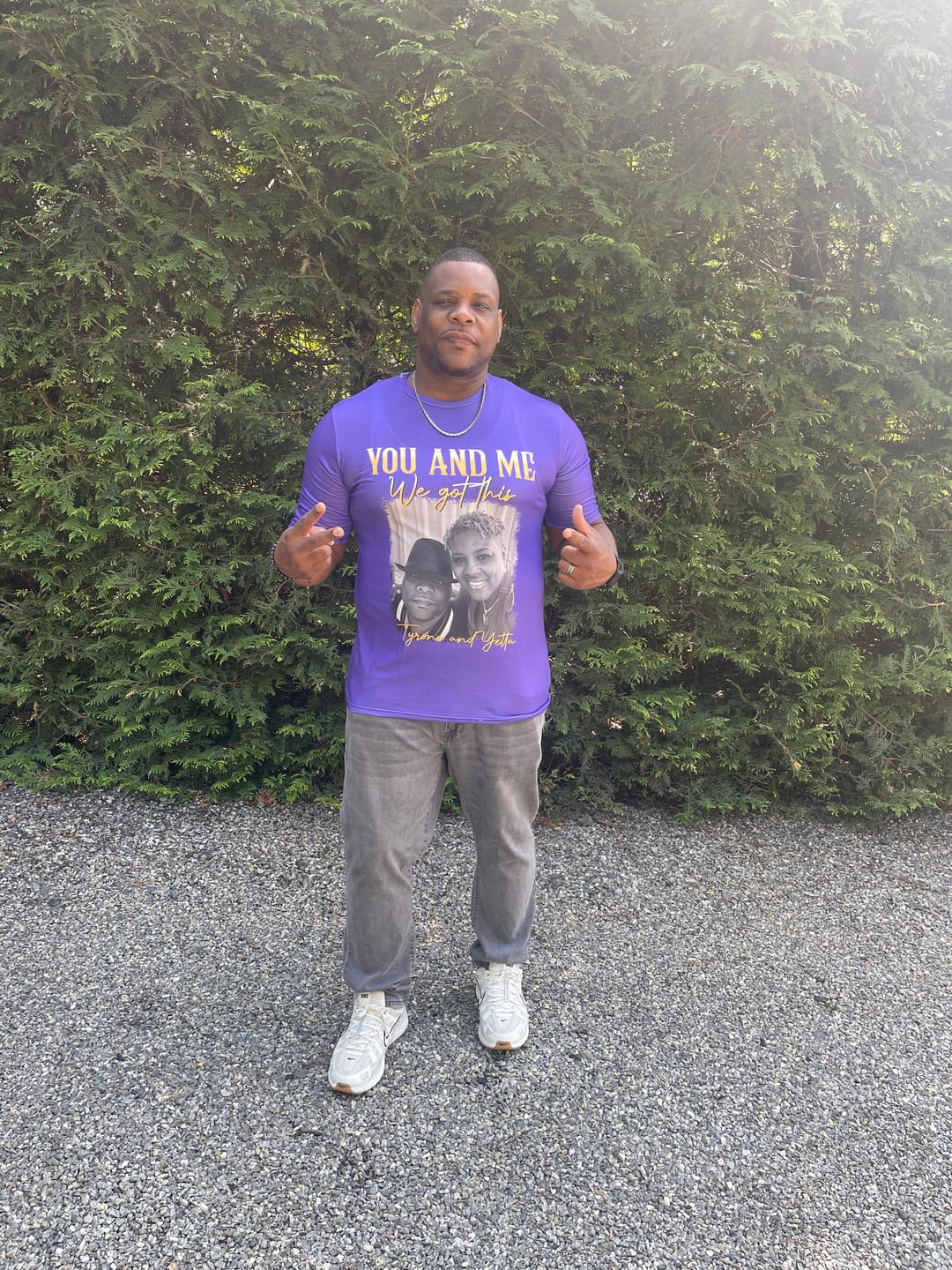 Customer photo review of You & Me We Got This Vintage 90s - Personalized Photo T-Shirt
