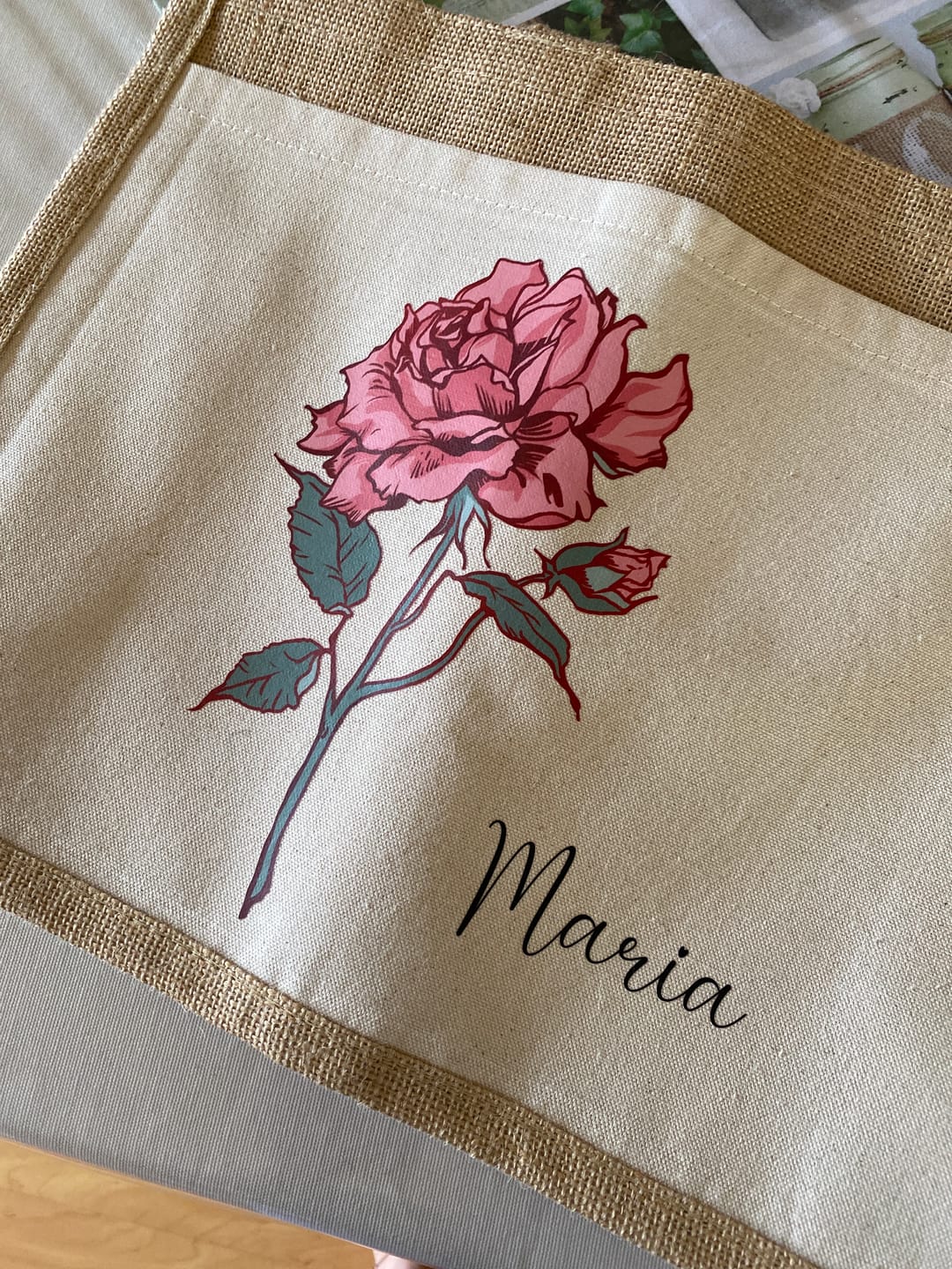 Customer photo review of Beachtime - Individuelle Personalisierte Strandtasche mit Blume