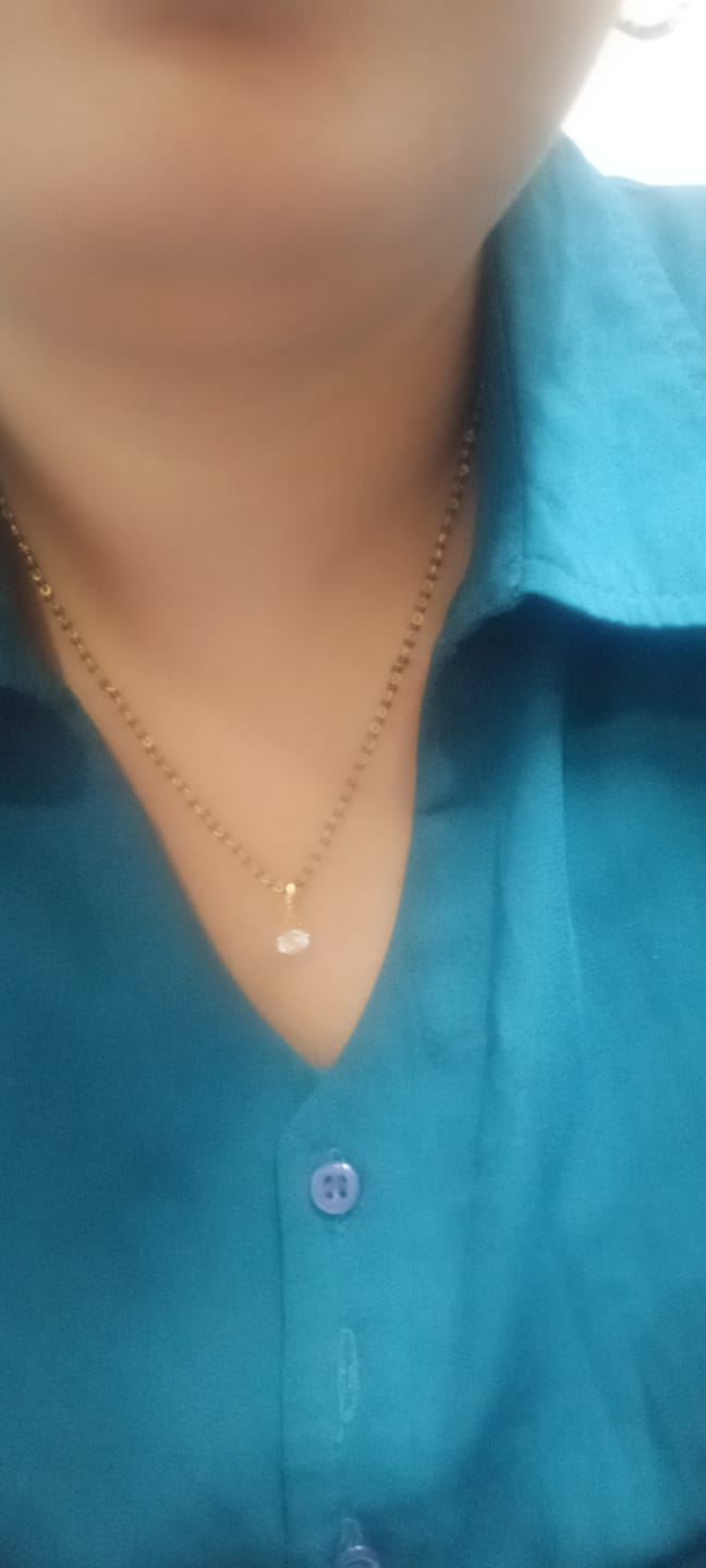 Customer photo review of Serenity Mangalsutra | 18K Gold Vermeil