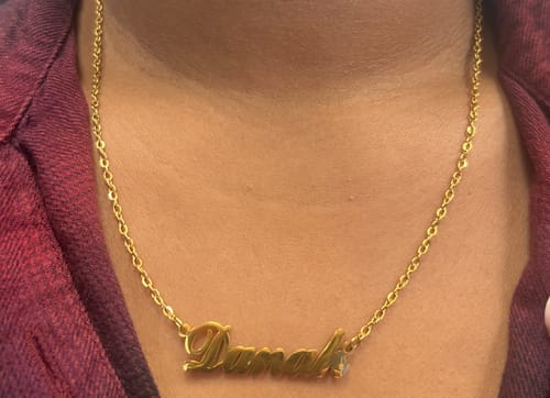 Customer photo review of Personalized Name Necklace