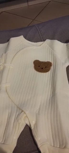 Customer photo review of Newborn Teddy Bear Onesie