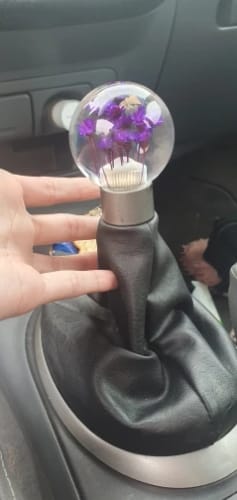 Customer photo review of Crystal Flower Gear Shift Knob