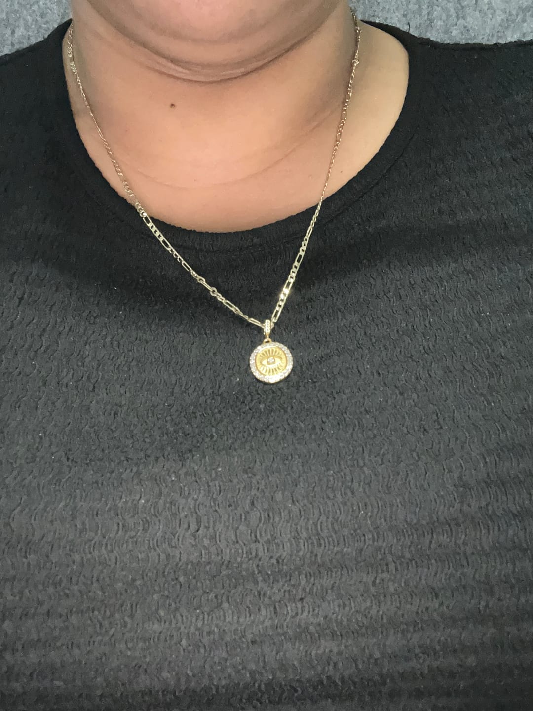 Customer photo review of Evil Eye Necklace