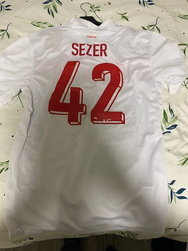 Customer photo review of Turkiye Turkey UEFA 2024 Beyaz Deplasman Away Forma Football Jersey Maglia Trikot