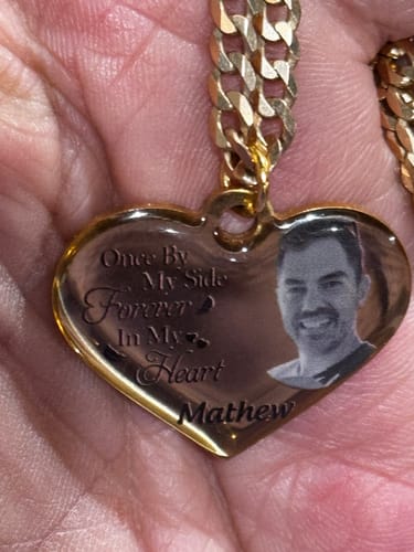 Customer photo review of Personalized Heart Bracelet I'm Always With You - Memorial Gift For Family, Friend