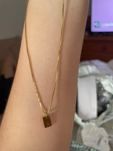 Customer photo review of Collar de iniciales