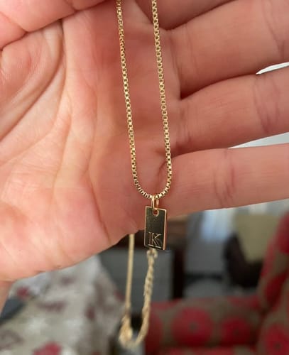 Customer photo review of Collar de iniciales