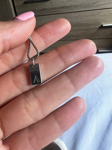 Customer photo review of Collar de iniciales