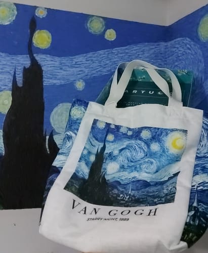 Customer photo review of The Starry Night Yıldızlı Gece Omuz Çantası