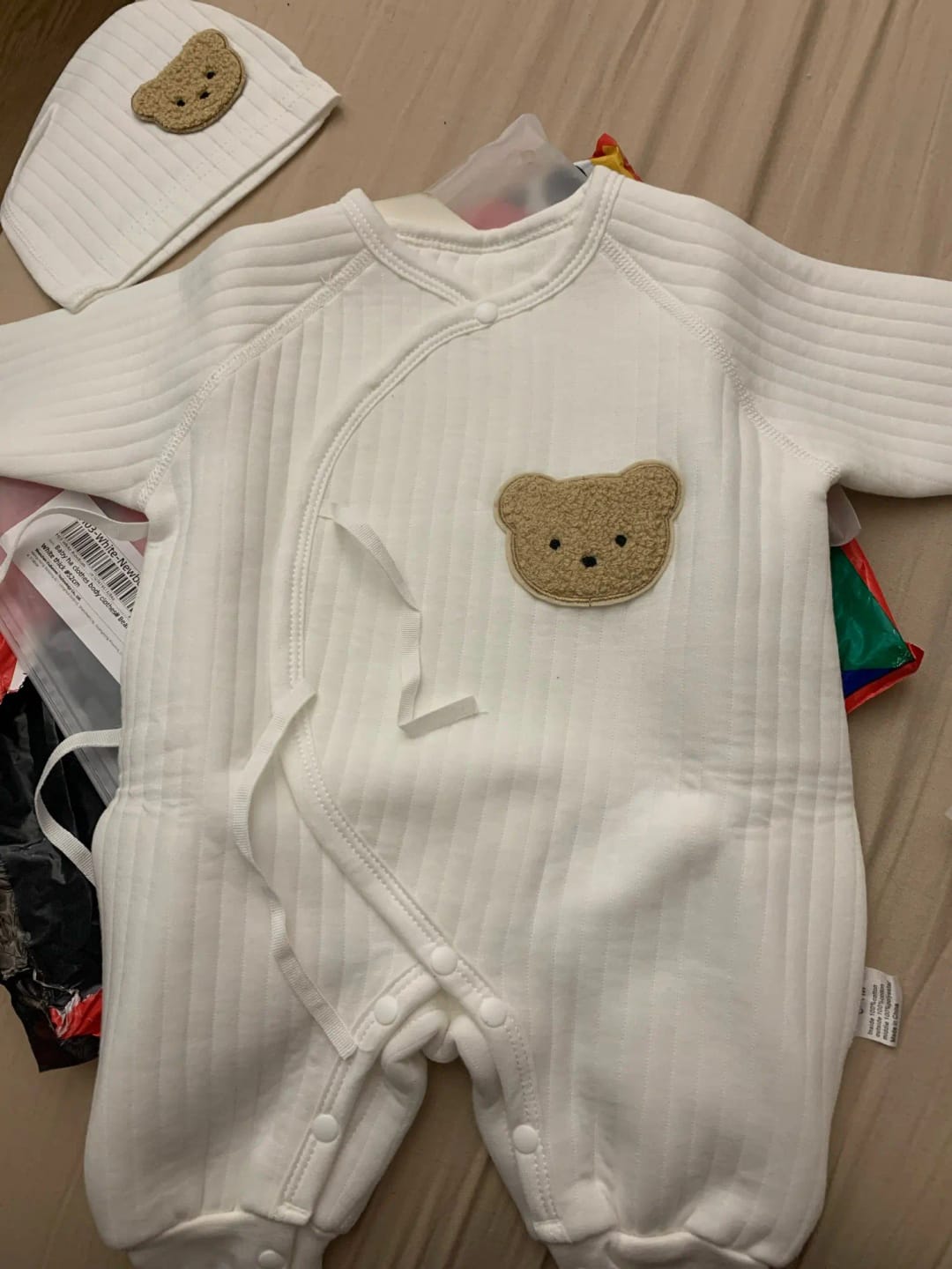 Customer photo review of Newborn Teddy Bear Onesie