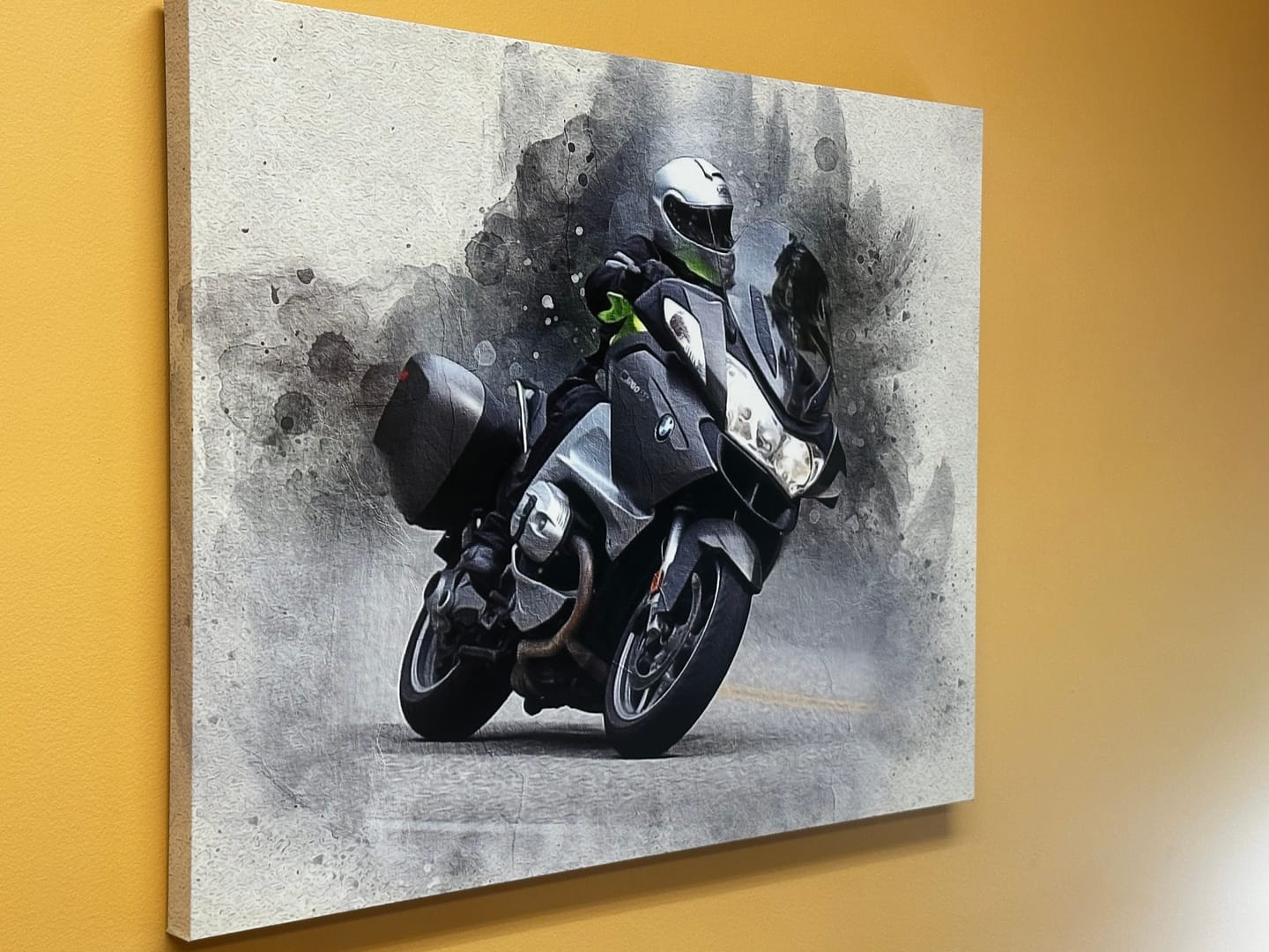 Customer photo review of Personalized Motocycle photo Painting
