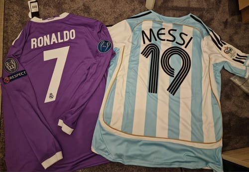 Customer photo review of Lionel Messi 2006 World Cup Retro Argentina Retro Jersey Maillot Trikot Maglia