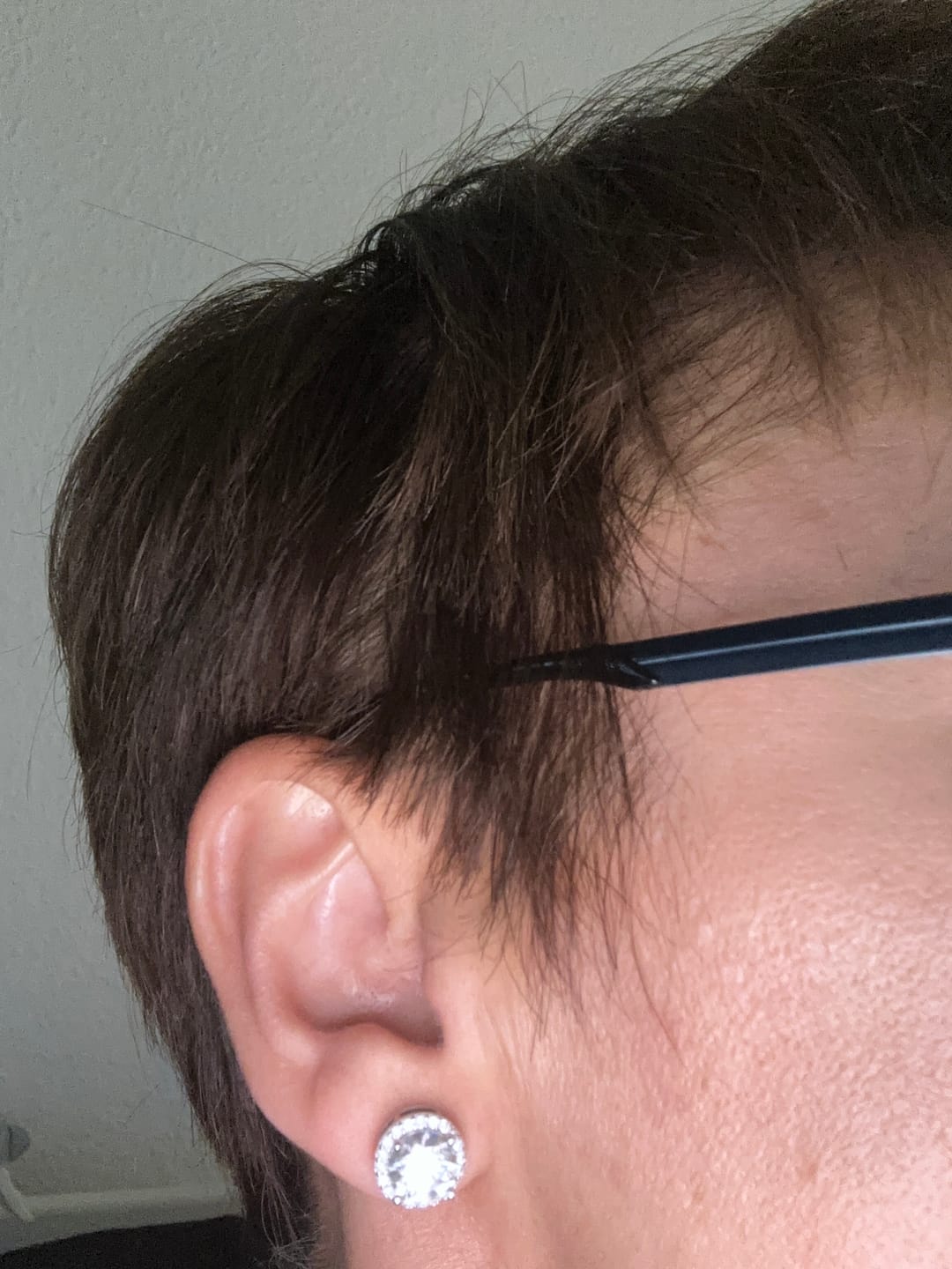 Customer photo review of MOISSANITE ROYAL STUDS. - WHITE GOLD
