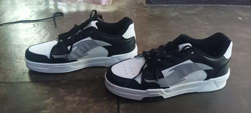Customer photo review of SPENCER Checkers Black Men's casual sneaker