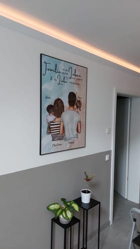 Customer photo review of Wo die Liebe niemals endet - Personalisiertes Familien-Poster (Eltern mit Kinder)