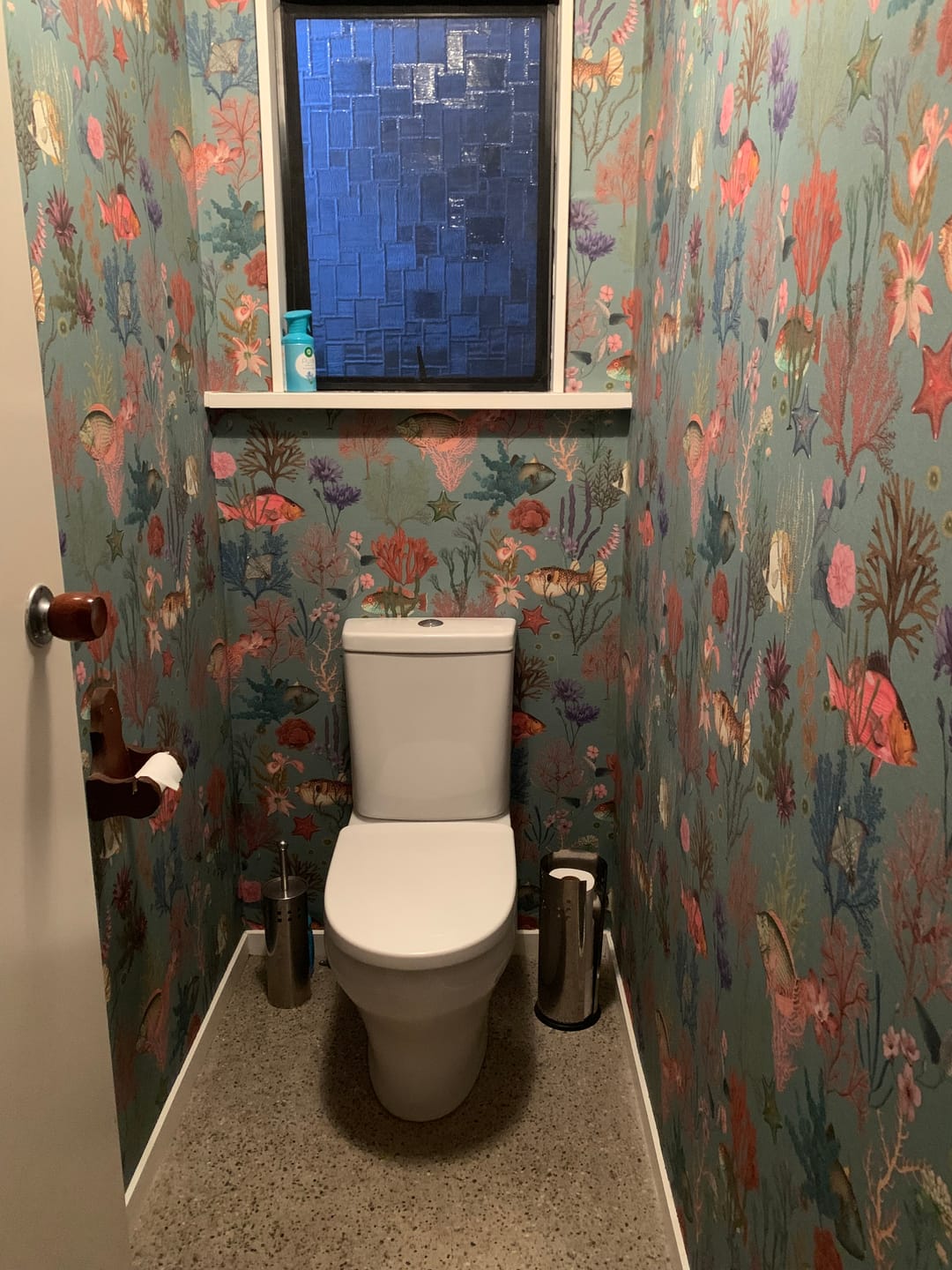 Customer photo review of Cora - Fish and Coral Wallpaper - Soft Aqua