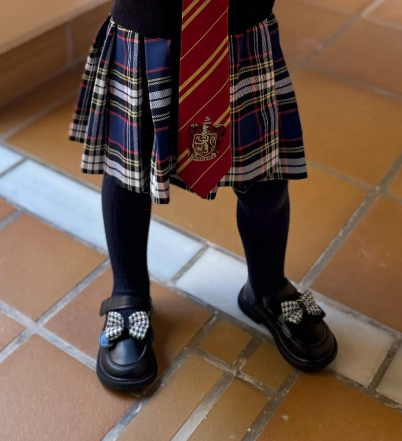 Customer photo review of Girls Retro Bow Tie Shoes