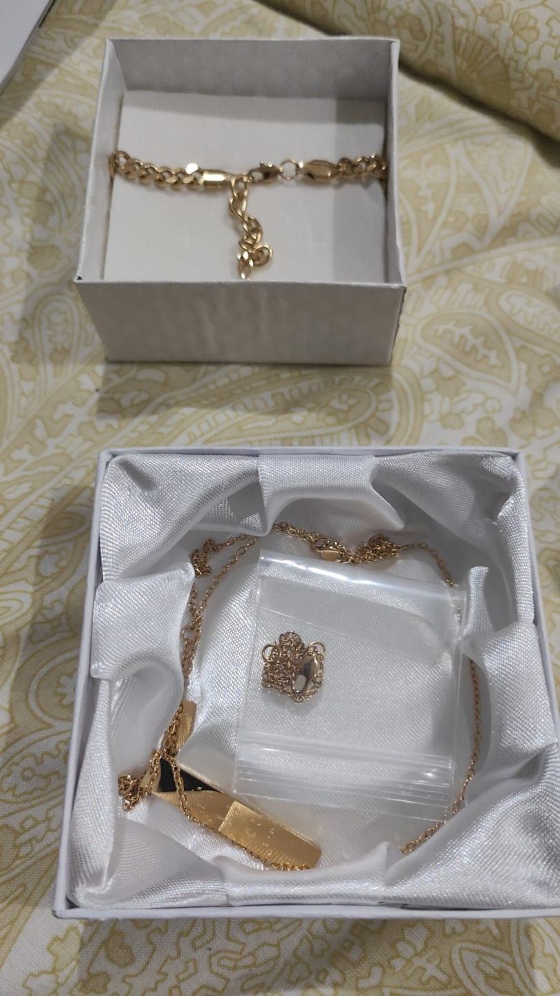 Customer photo review of "Verily, with hardship comes ease" Necklace