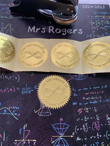 Customer photo review of Custom Book Embosser